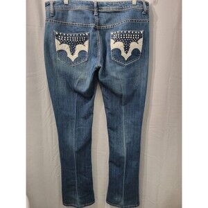 Liuces Jeans Womens Size 18 Slim Fit  Rhinestones Embellish Rise Western Cowgirl